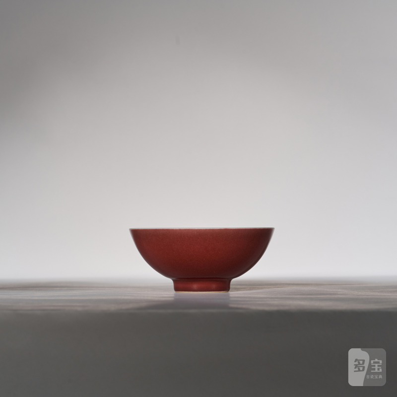 清雍正 霁红釉茶圆 - 图4